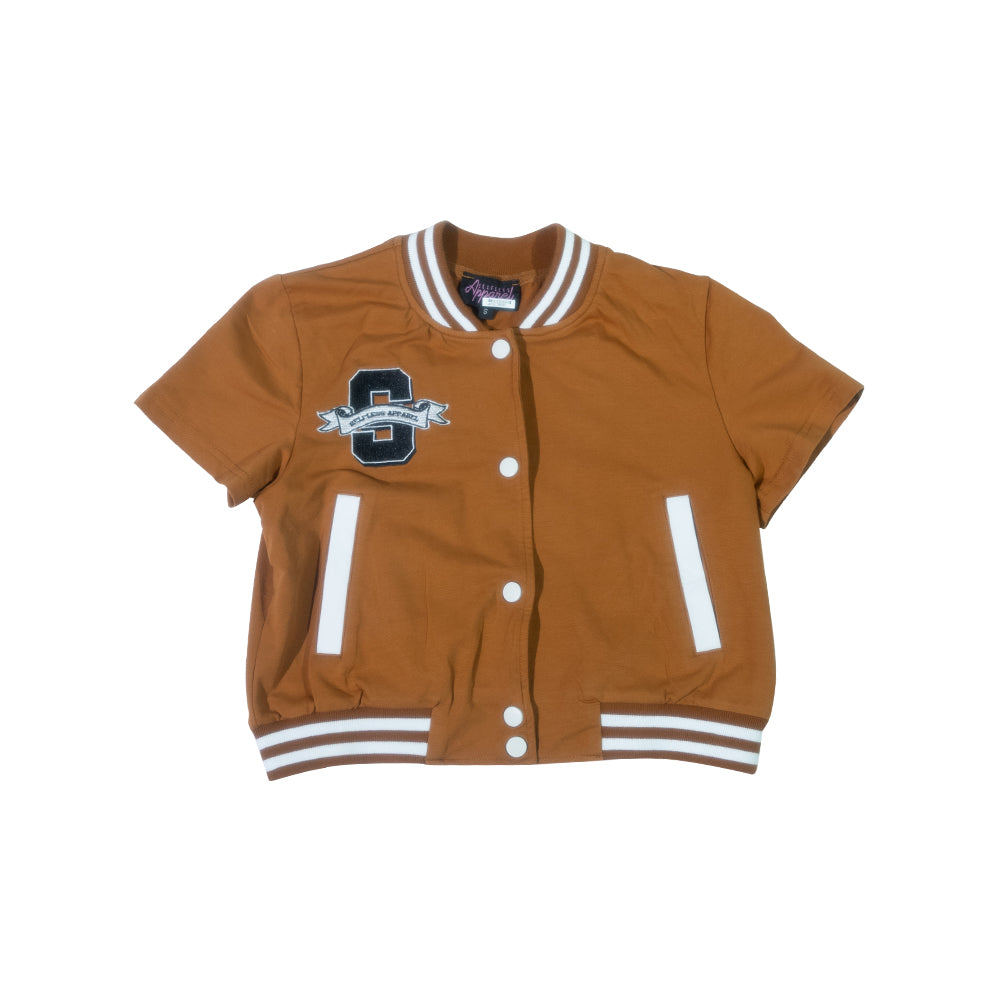 Selfless Brown Baseball Jacket